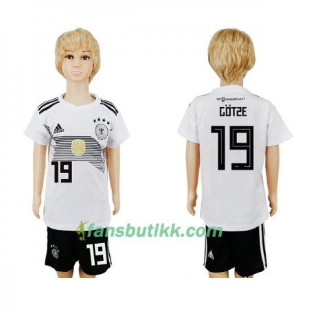 Fotball-VM 2018 Tyskland drakt Gotze 19 Barn Hjemmetrøye